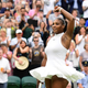 Serena Williams celebrates beating Russia’s Svetlana Kuznetsova during their women’s-singles fourth-round match on the eighth day of the 2016 Wimbledon Championships in London on July 4, 2016.
LEON NEAL/AFP/Getty Images